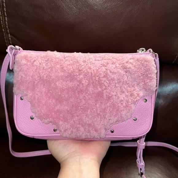 SOLD🔥🔥🔥Coach Small Rhyder Pochette In Pink Leather Crossbody Bag - Picture 5 of 13